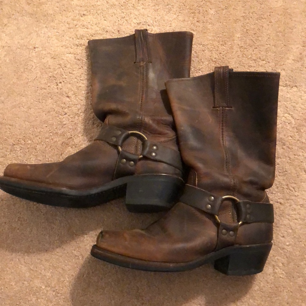 Frye harness boots size 8